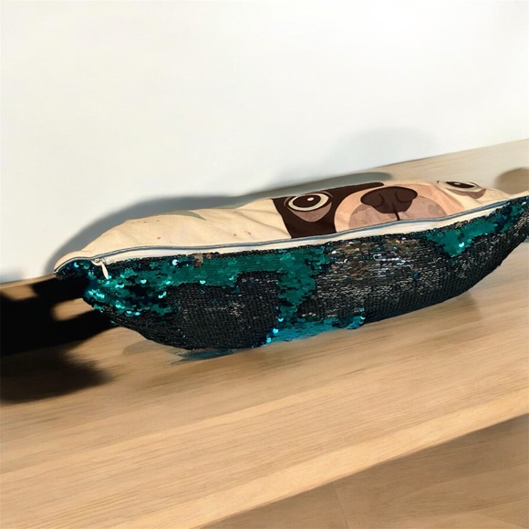 Mermaid Pillow Company "Puppies Play" Sequin Positivity Collection Pillow Plush - Picture 6 of 10